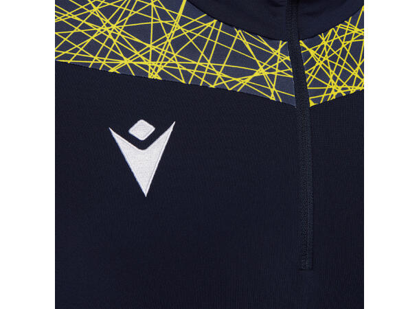 Tiber 1/4 Zip Top NAV/YEL S Stilren treningsgenser - Unisex 