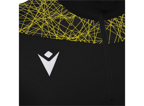 Tagus 1/4 Zip Top SORT/GUL XS Teknisk treningsgenser - Unisex 
