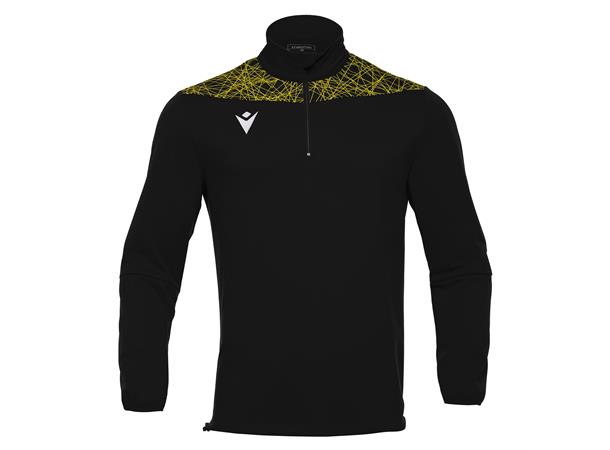 Tagus 1/4 Zip Top SORT/GUL XS Teknisk treningsgenser - Unisex 