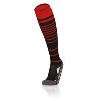 Target Socks BLK/RED S Stripete høye fotballsokker - Unisex