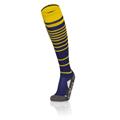 Target Socks NAV/YEL XL Stripete høye fotballsokker - Unisex