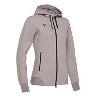 Lyre Full Zip Hooded Jacket W GRY XL Hettejakke i bomullsmiks til dame