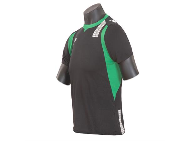 Macron Custom Poly T-skjorte BLK/GRN XXS T-skjorte med kule detaljer 