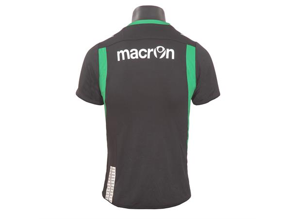 Macron Custom Poly T-skjorte BLK/GRN XXS T-skjorte med kule detaljer 