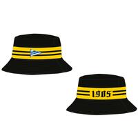 Start Bøttehatt BLK/YEL ONE SIZE Supporterhatt med striper