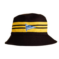 Start Bøttehatt BLK/YEL ONE SIZE Supporterhatt med striper