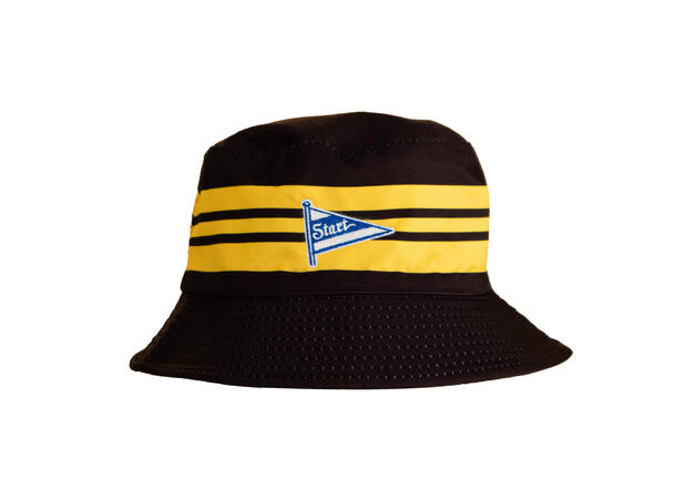 Start Bøttehatt BLK/YEL ONE SIZE Supporterhatt med striper 