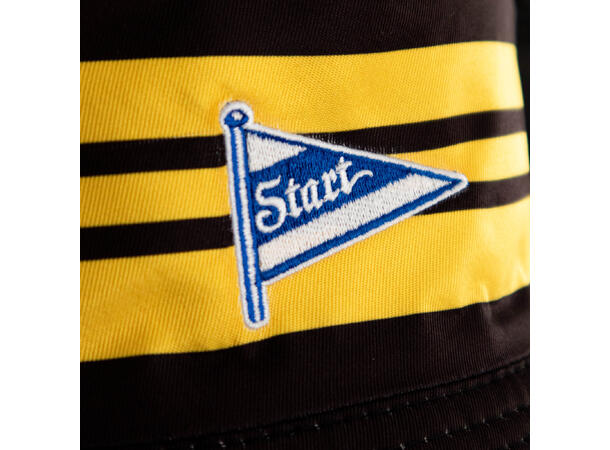 Start Bøttehatt BLK/YEL ONE SIZE Supporterhatt med striper 
