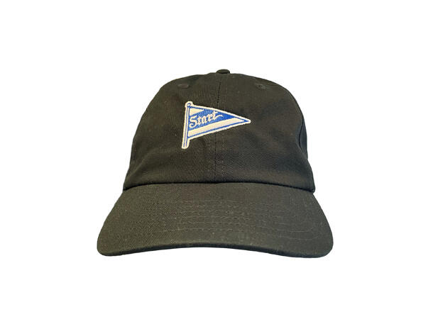 Start Caps sort Supportercaps med Startvimpel - Onesize 